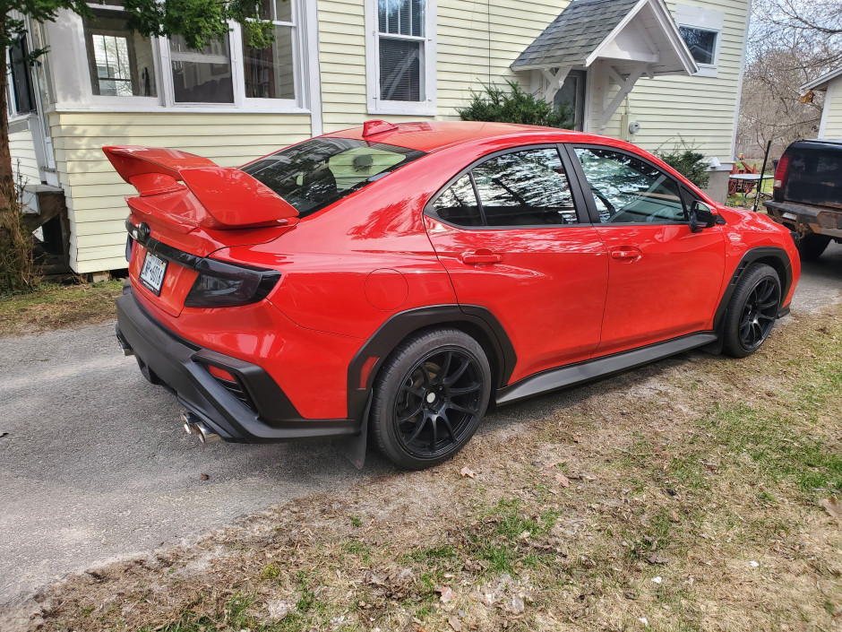 Matthew Charpentier's 2024 WRX Premium STI wing, mesh grill, badge deletes